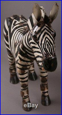 Recycled Metal Welded African Zebra 24 Tall x 24 wide Yard Art Sculpture