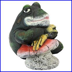 Resin Flirtatious Frog Statue Outdoor Decoration Craft Garden Sculpture Yard Art