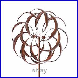 Round Wind Spinner, Large Metal Wind Sculpture, Garden Yard Lawn Windmill 84 inch
