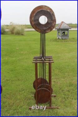 Rustic Medium Metal 54 Small Pendulum Ornamental Yard Sculpture