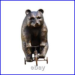 SPI Adorable Big Bear on Little Trike Metal Yard Sculpture