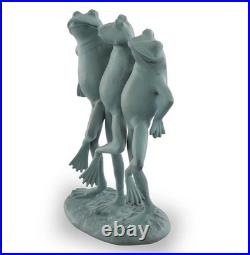 SPI Home Dancing Frog Trio Cast Aluminum Garden Sculpture 18.5 Inches High