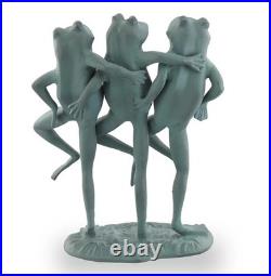 SPI Home Dancing Frog Trio Cast Aluminum Garden Sculpture 18.5 Inches High