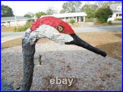 Sandhill Crane Garden Statue / Sculpture Lifesize Metal Frame Hand Made in USA