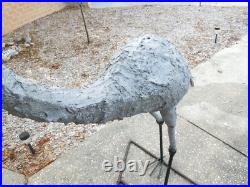 Sandhill Crane Garden Statue / Sculpture Lifesize Metal Frame Hand Made in USA