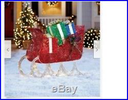 Santa Sleigh Holiday Gifts Sculpture Lighted Outdoor Christmas Yard Decor Lawn