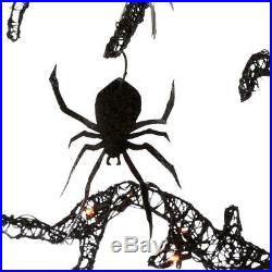 Scary Ghost Tree Halloween Spider Decoration Display Tall Yard LED Light Branch