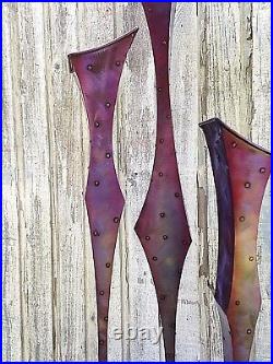 Set of 3 Vase Metal Art Sculpture Modern Yard Indoor/Outdoor Garden Holly Lentz