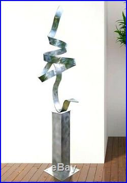 Silver Metal Sculpture Modern Statue Yard Art Decor Indoor/Outdoor Jon Allen