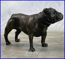 Small English Bulldog Garden Yard Outdoor Indoor Bronze Statue Sculpture Sale