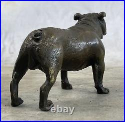 Small English Bulldog Garden Yard Outdoor Indoor Bronze Statue Sculpture Sale