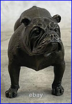 Small English Bulldog Garden Yard Outdoor Indoor Bronze Statue Sculpture Sale