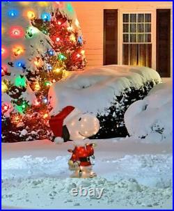 Snoopy Christmas 2 Feet Tall Holiday Outdoor Yard Steel Decoration Set Pre-Lit