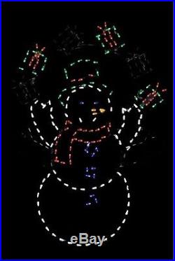 Snowman Juggling Gifts 6 Feet LED Christmas Yard Decor Wire Animotion Control