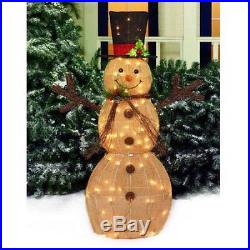 Snowman Light Sculpture Christmas Sparking Yard Outdoor Decoration 48 Tall