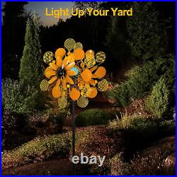 Solar Wind Spinner Metal Sculpture Large Garden Outdoor Yard Lawn Art Decoration