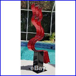Statements2000 Large Abstract Metal Garden Sculpture Yard Decor Red Transitions