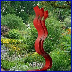 Statements2000 Large Abstract Metal Garden Sculpture Yard Decor Red Transitions
