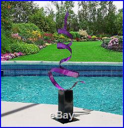 Statements2000 Large Metal Garden Sculpture Modern Purple Yard Decor Jon Allen