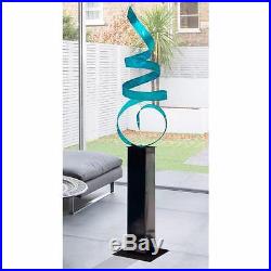 Statements2000 Metal Sculpture Large Abstract Aqua Blue Yard Art Decor Jon Allen