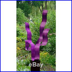 Statements2000 Metal Sculpture Large Abstract Purple Yard Art Decor by Jon Allen