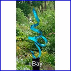 Statements2000 Metal Sculpture Modern Aqua Blue Garden Yard Art Decor Jon Allen