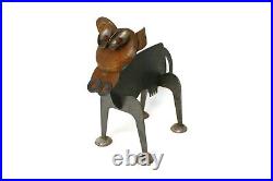 Steel Cow Welded Sculpture Yard Art 19 Inches Tall One of a Kind