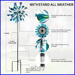 Stunning Dual Spinning Wind Spinner 72in Yard Sculpture for All Seasons