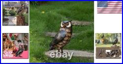 Sturdy & Charming Metal Owl Yard Art Unique Gift for Home Decor Lovers