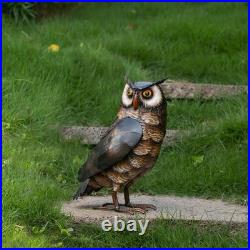 Sturdy & Charming Metal Owl Yard Art Unique Gift for Home Decor Lovers