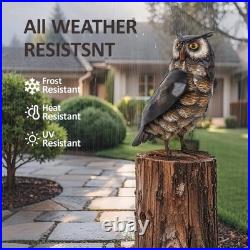 Sturdy & Charming Metal Owl Yard Art Unique Gift for Home Decor Lovers