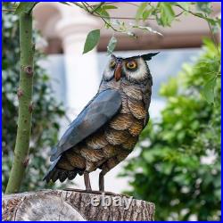 Sturdy & Charming Metal Owl Yard Art Unique Gift for Home Decor Lovers