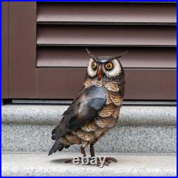 Sturdy & Charming Metal Owl Yard Art Unique Gift for Home Decor Lovers