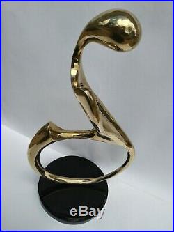 Surawongse 23.5 Modern Retro MCM Contemporary Brass Sculpture 39/1000 Signed