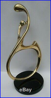 Surawongse 23.5 Modern Retro MCM Contemporary Brass Sculpture 39/1000 Signed