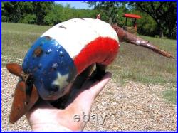 THREE Metal Art Texas Armadillos, Junk Iron Yard Art, HAND painted Garden