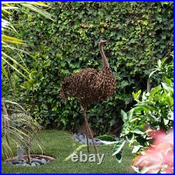 Tall Large Metal Ostrich Bird Standing Garden Decor Sculpture Yard Pond Patio
