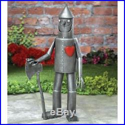 Tin Man Metal Sculpture Yard Art Wizard of Oz Out Door Garden Decor Patio Statue