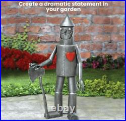 Tin Man Yard Art Wizard of Oz Out Door Metal Garden Sculpture Patio Statue Decor