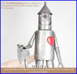 Tin Man Yard Art Wizard of Oz Out Door Metal Garden Sculpture Patio Statue Decor