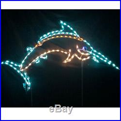 Tropical Swordfish Outdoor Lighted Christmas Decorations Yard Art LED Display