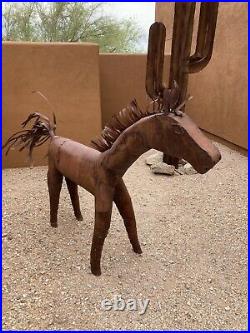 Unique Large Metal Horse Yard Art Sculpture