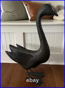 VTG Metal Goose Garden Statue Decor Yard Lawn Porch Home Art 26