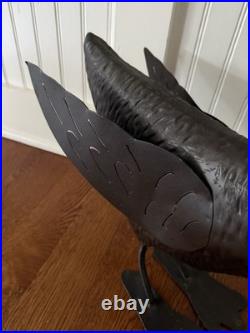 VTG Metal Goose Garden Statue Decor Yard Lawn Porch Home Art 26