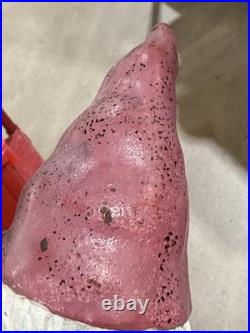 Vintage Cast Iron Garden Gnome 12 Statue Heavy Metal Dwarf Outdoor Decor OG