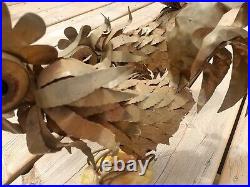 Vintage Copper & Brass Welded Rooster Cock Brutalist Sculpture Metal Yard Art