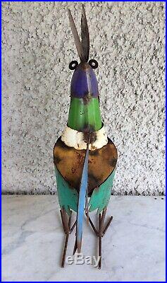 Vintage Country Rustic Colorful Metal Rooster Chicken Yard Art Sculpture 20
