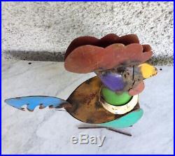 Vintage Country Rustic Colorful Metal Rooster Chicken Yard Art Sculpture 20