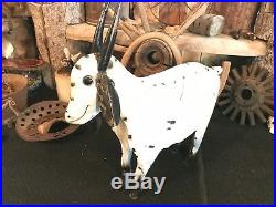 Vintage Large Metal Yard Art Goat Sculpture