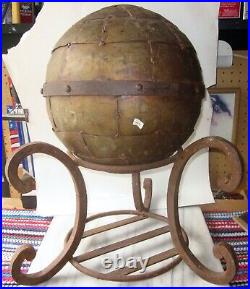 Vintage MODERN METAL Art Globe Sculpture From Mexico Yard or InHouse Display